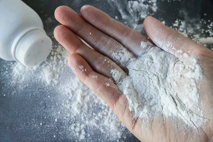 hand holding powder