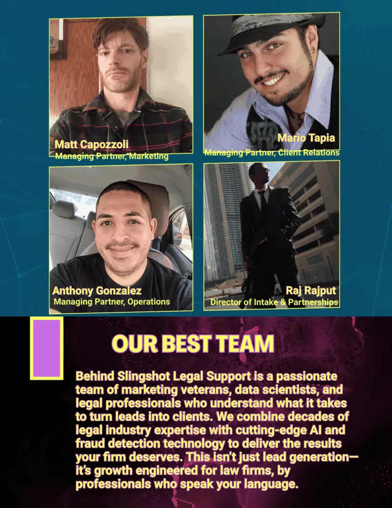 Headshots of Slingshot’s executive team